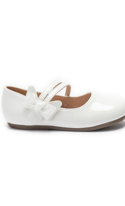kids atelier tulleen White Evelina Bow Shoes