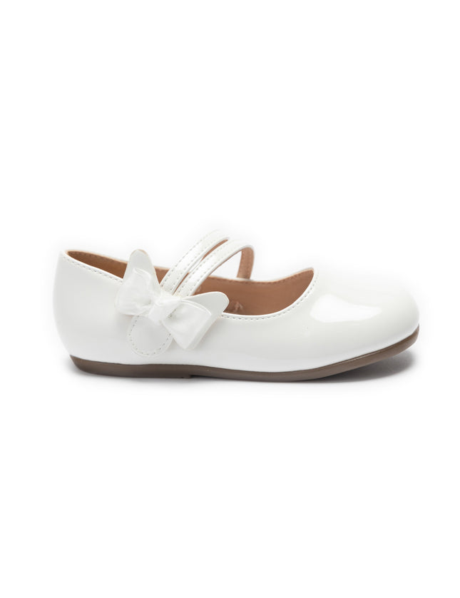 kids atelier tulleen White Evelina Bow Shoes