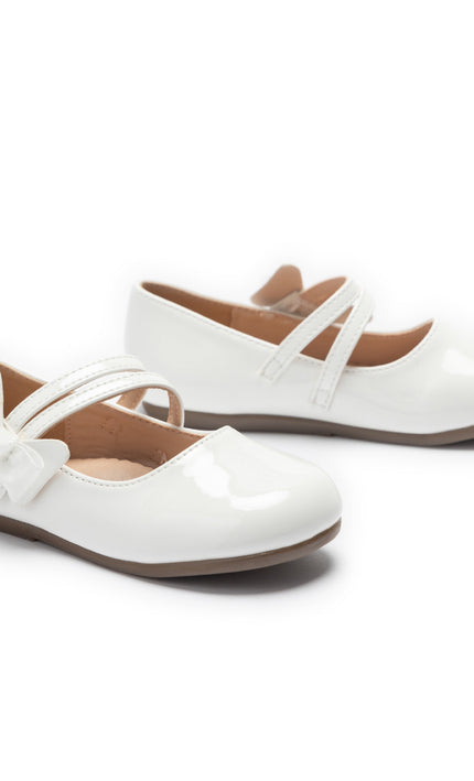 kids atelier tulleen White Evelina Bow Shoes