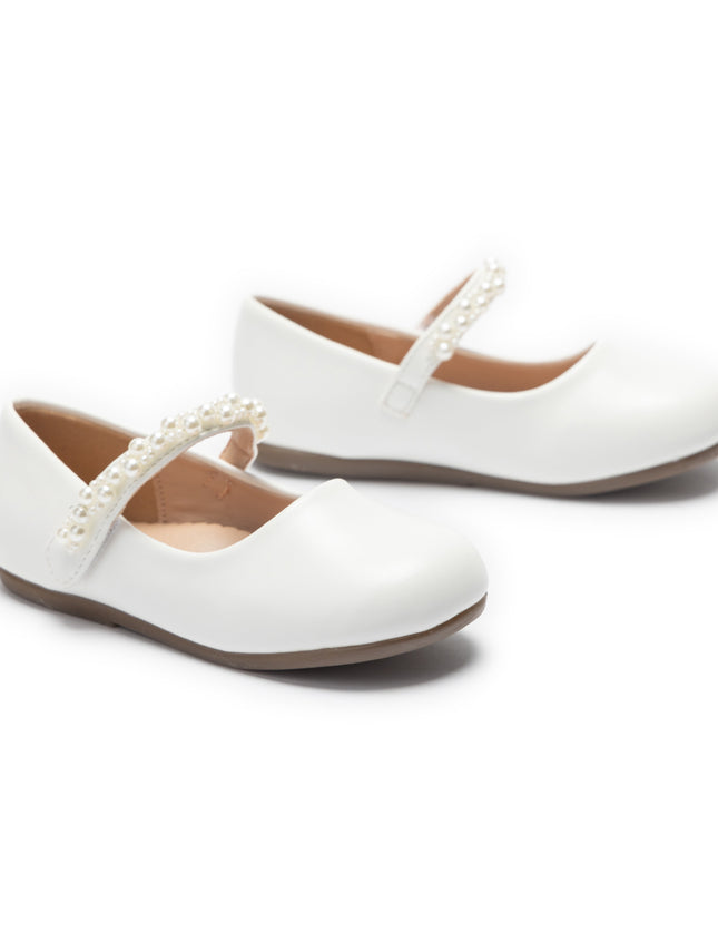 kids atelier tulleen White Ophelia Pearl Shoes