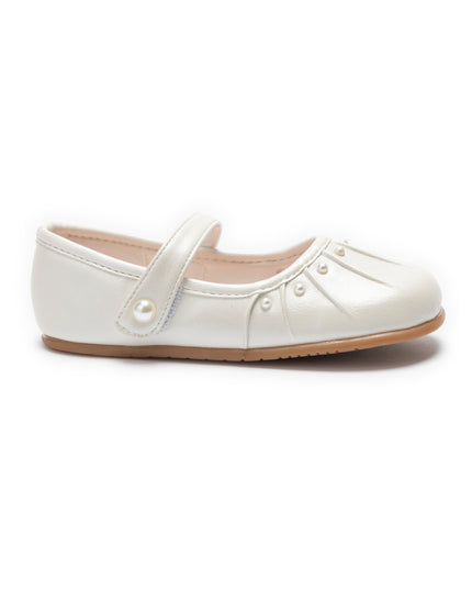 kids atelier tulleen Light Gold Thalia Pearl Shoes