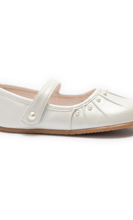kids atelier tulleen Light Gold Thalia Pearl Shoes