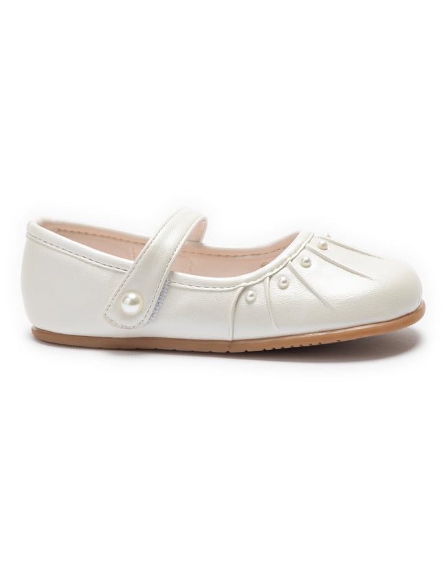 kids atelier tulleen Light Gold Thalia Pearl Shoes