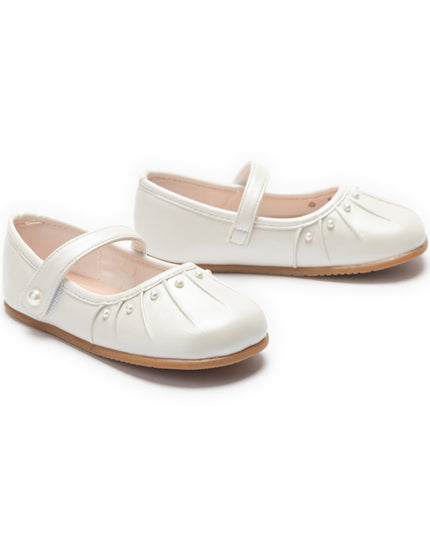 kids atelier tulleen Light Gold Thalia Pearl Shoes