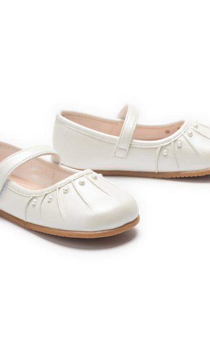 kids atelier tulleen Light Gold Thalia Pearl Shoes