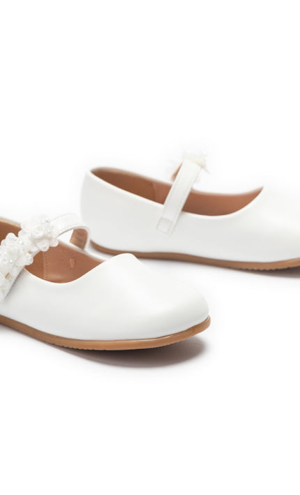 kids atelier tulleen White Lyra Flower Shoes