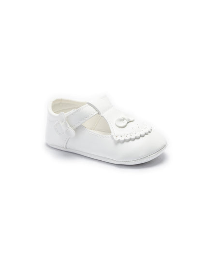 kids atelier tulleen White Clarisse Bow Baby Shoes