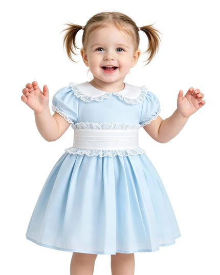 kids atelier tulleen Light Blue Odette Bow-Back Dress