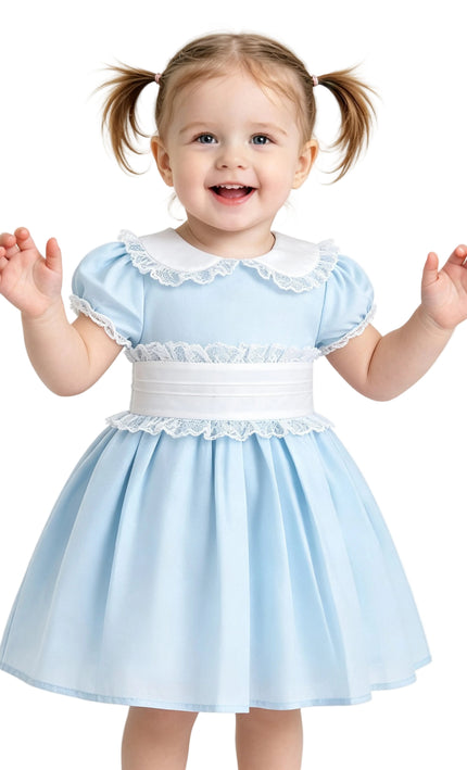kids atelier tulleen Light Blue Odette Bow-Back Dress