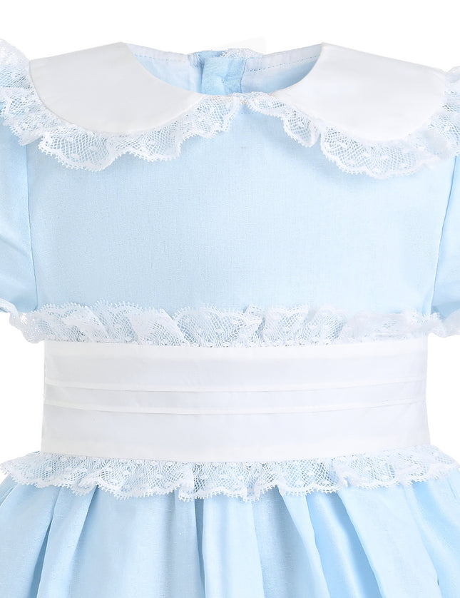 kids atelier tulleen Light Blue Odette Bow-Back Dress