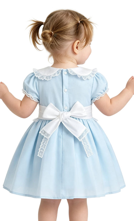 kids atelier tulleen Light Blue Odette Bow-Back Dress