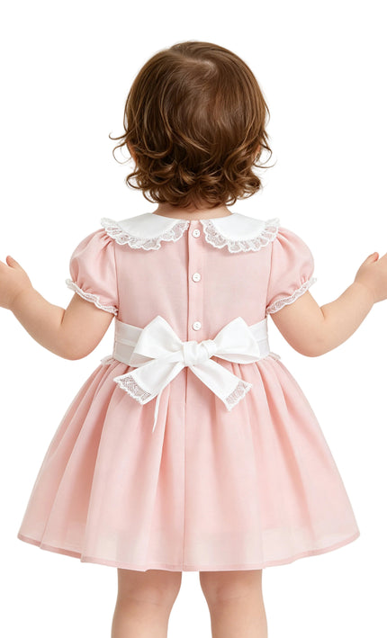 kids atelier tulleen Light Pink Odette Bow-Back Dress