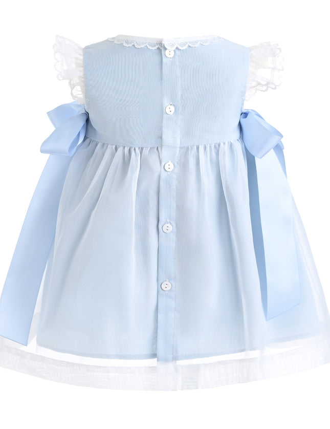 kids atelier tulleen Light Blue Romilly Satin Bow Dress