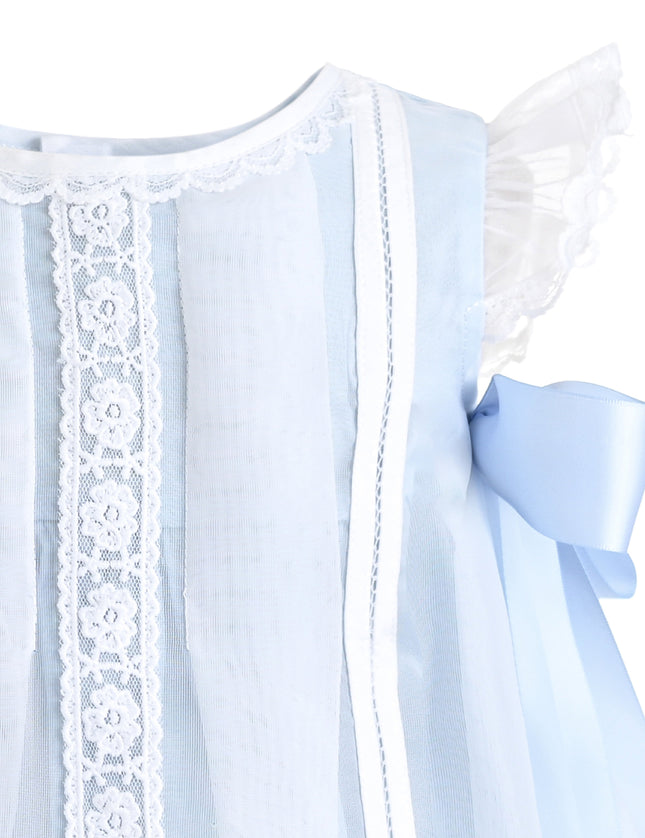 kids atelier tulleen Light Blue Romilly Satin Bow Dress