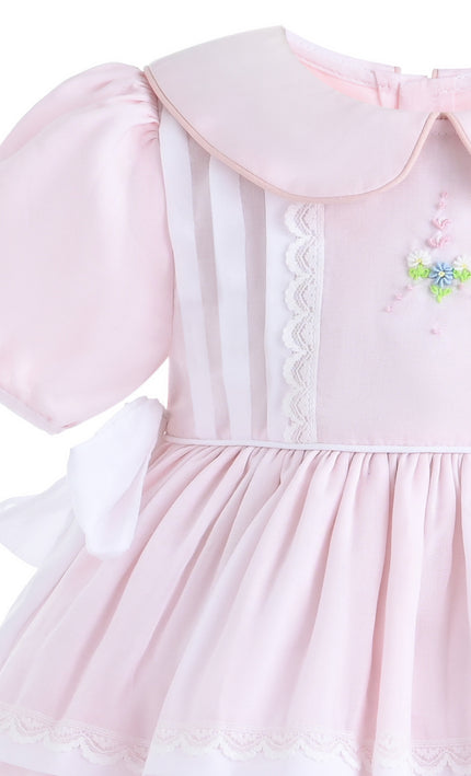 kids atelier tulleen Light Pink Rosabelle Embroidered Dress