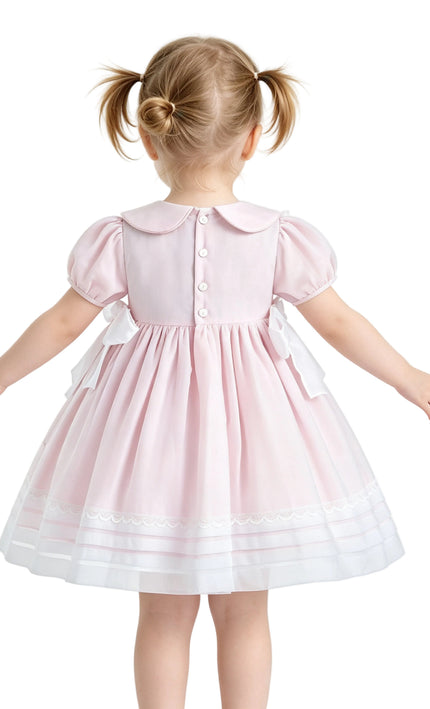 kids atelier tulleen Light Pink Rosabelle Embroidered Dress