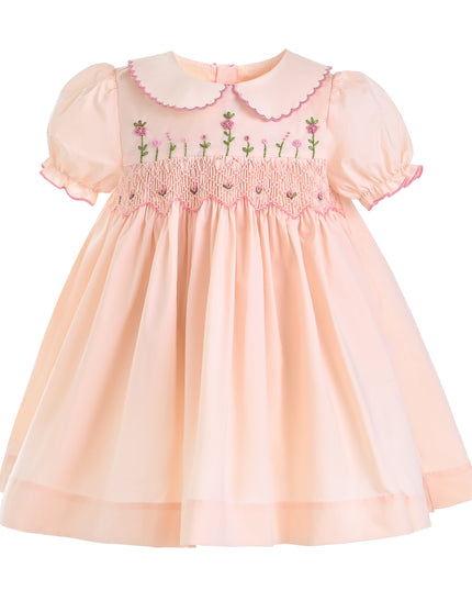 kids atelier tulleen Light Pink Arlette Smocked Dress