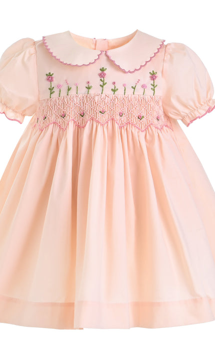kids atelier tulleen Light Pink Arlette Smocked Dress