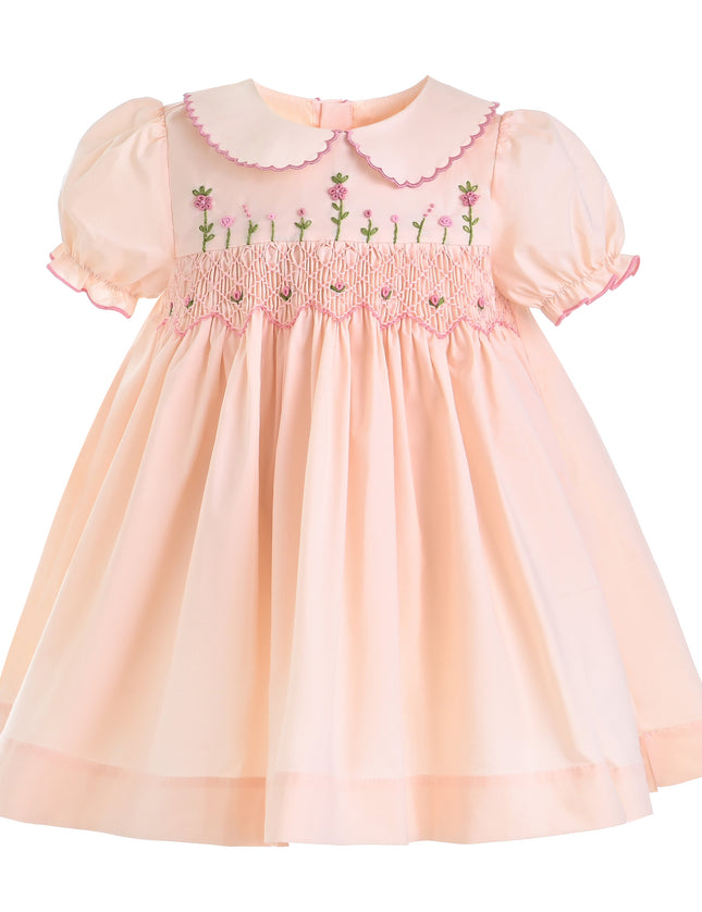 kids atelier tulleen Light Pink Arlette Smocked Dress