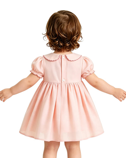 kids atelier tulleen Light Pink Arlette Smocked Dress