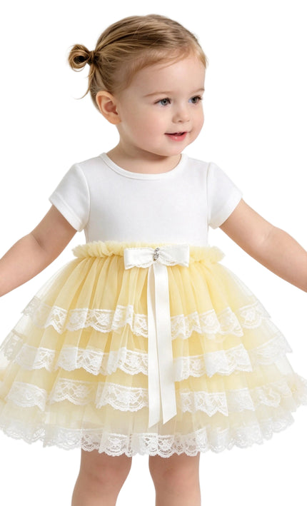 kids atelier tulleen Yellow Briony Tulle Dress
