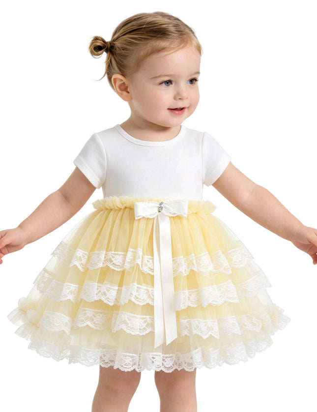 kids atelier tulleen Yellow Briony Tulle Dress