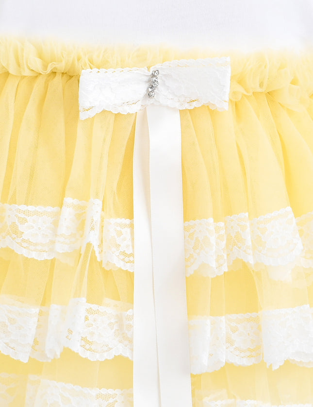kids atelier tulleen Yellow Briony Tulle Dress
