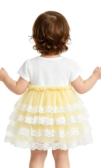 kids atelier tulleen Yellow Briony Tulle Dress
