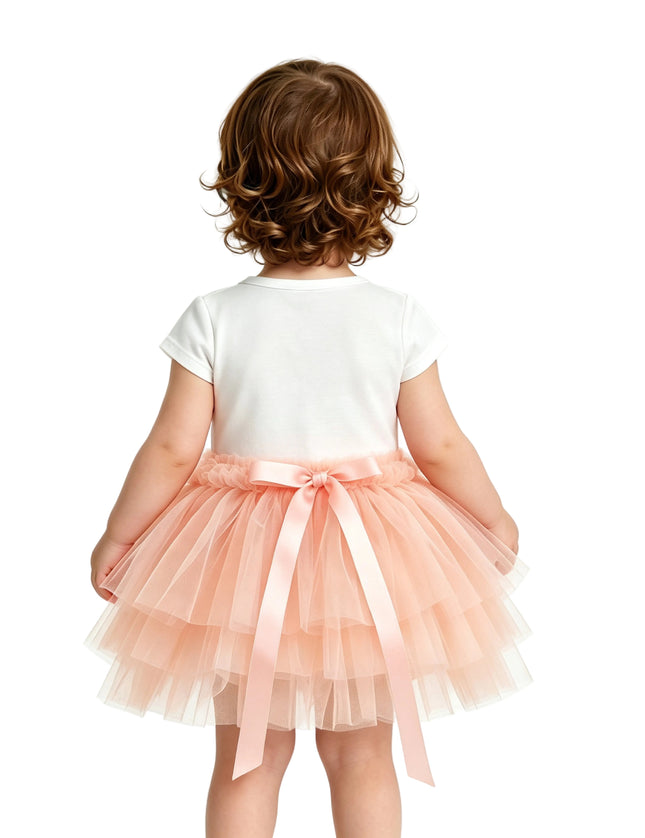 kids atelier tulleen Peach Reina Birthday Dress