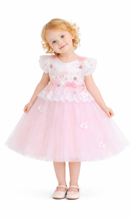 kids atelier Tulleen Pink Skyline Dress