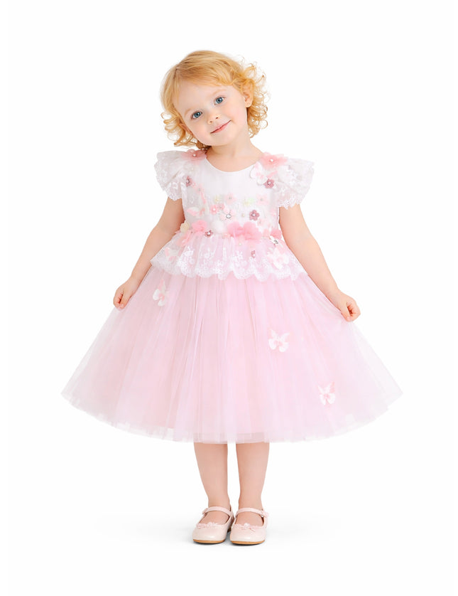 kids atelier Tulleen Pink Skyline Dress