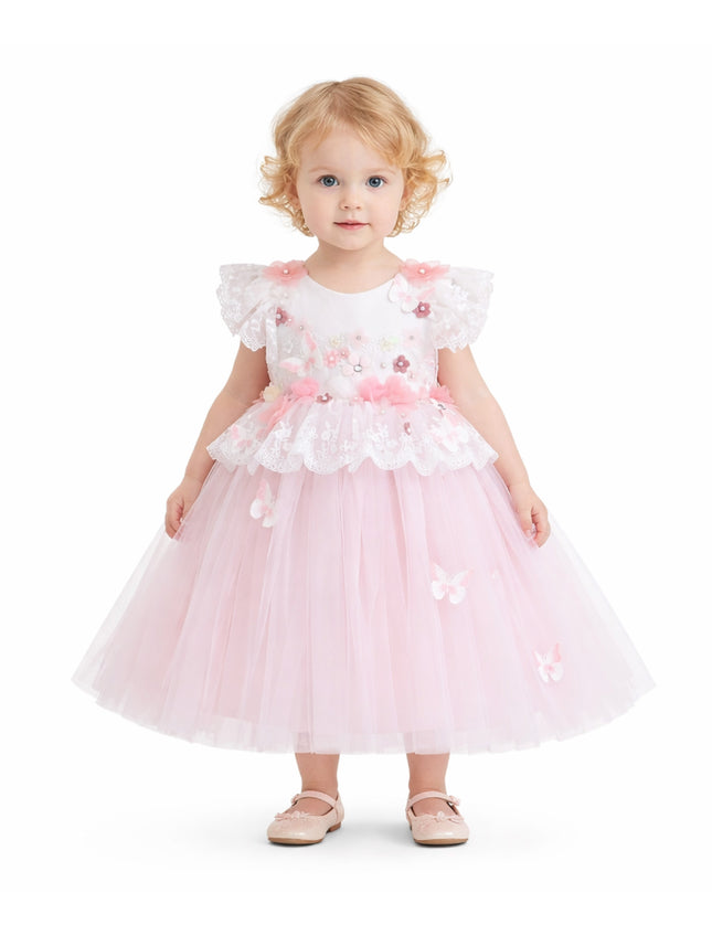 kids atelier Tulleen Pink Skyline Dress