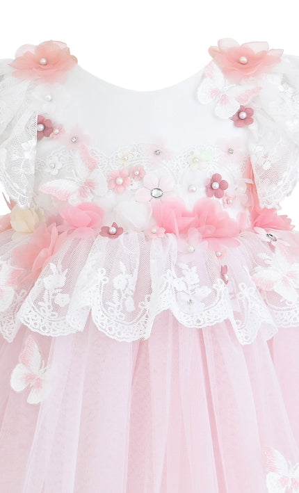 kids atelier Tulleen Pink Skyline Dress