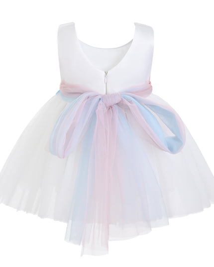 kids atelier tulleen White Elarisse Floral Waist BTUL Dress