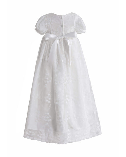 kids atelier tulleen White Emmeline Lace Christening Gown