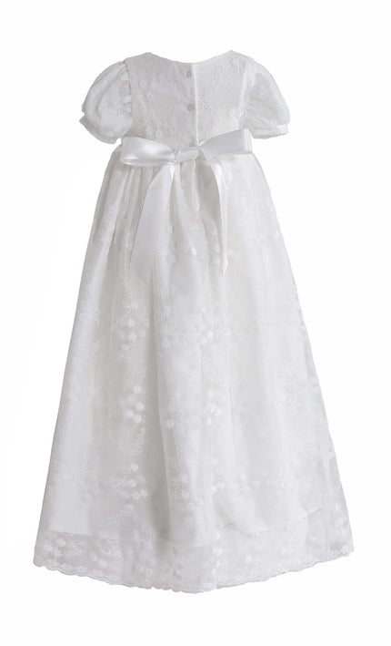 kids atelier tulleen White Emmeline Lace Christening Gown