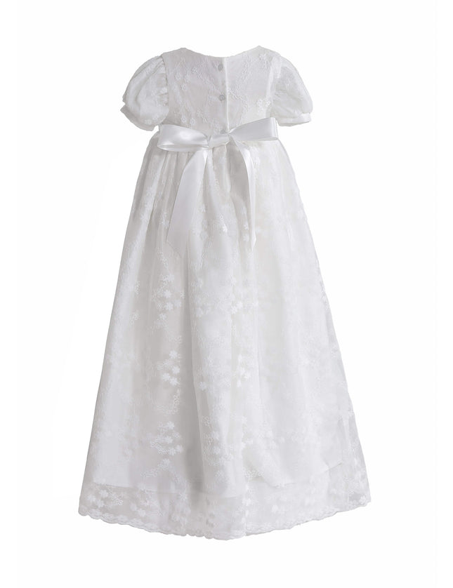 kids atelier tulleen White Emmeline Lace Christening Gown