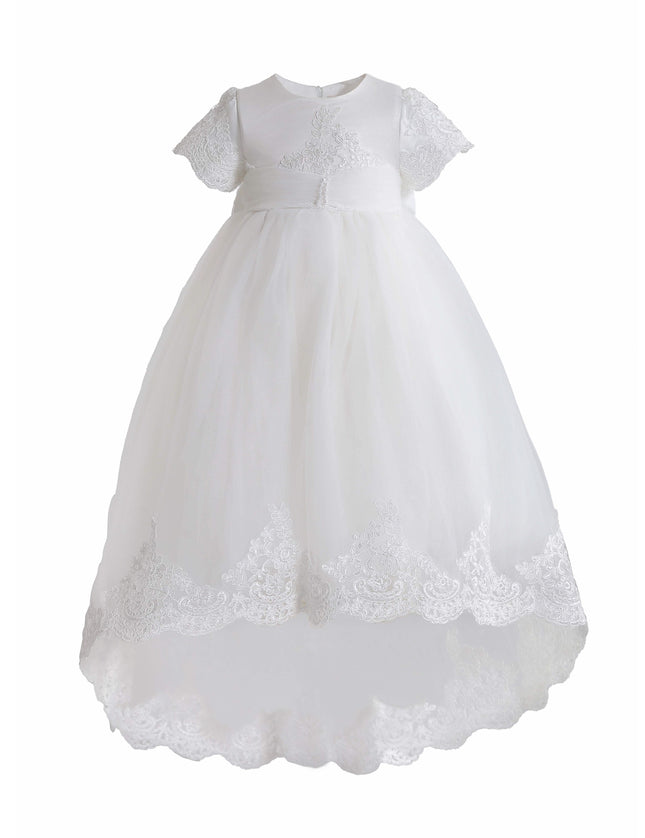 kids atelier tulleen White Paloma Lace Formal Dress