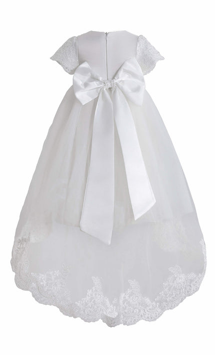 kids atelier tulleen White Paloma Lace Formal Dress