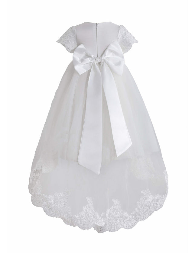 kids atelier tulleen White Paloma Lace Formal Dress