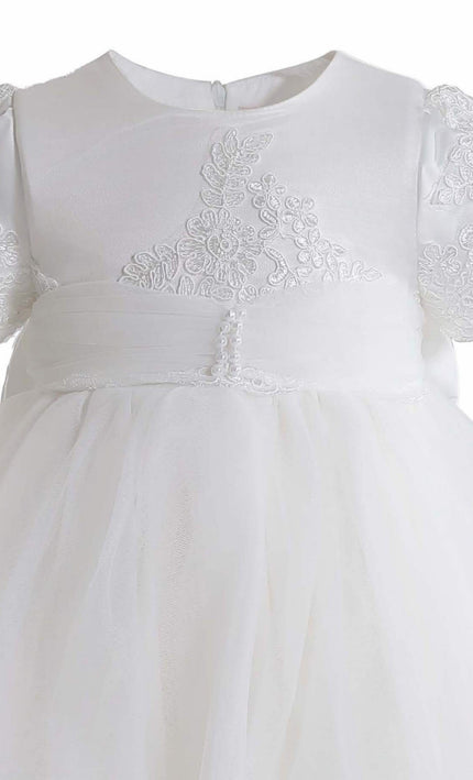 kids atelier tulleen White Paloma Lace Formal Dress