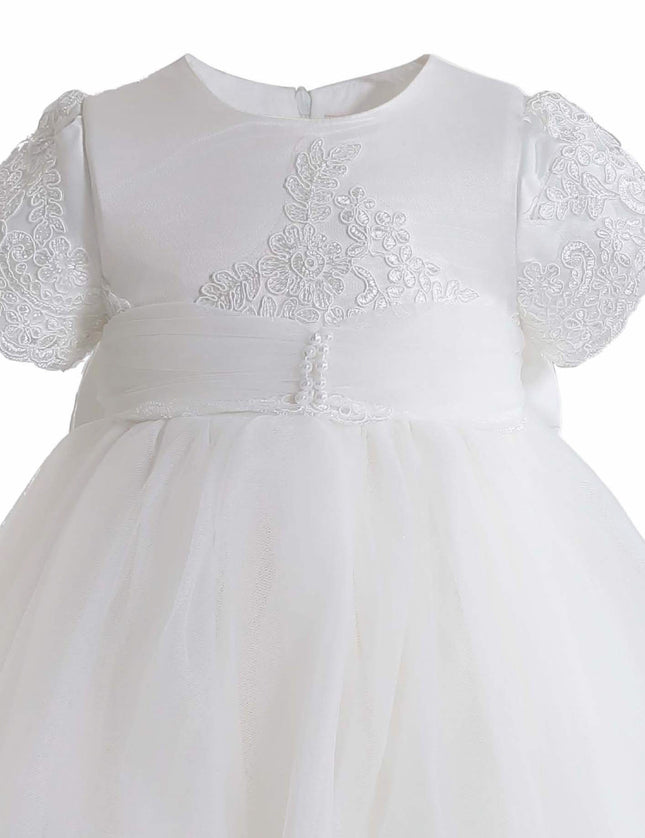 kids atelier tulleen White Paloma Lace Formal Dress