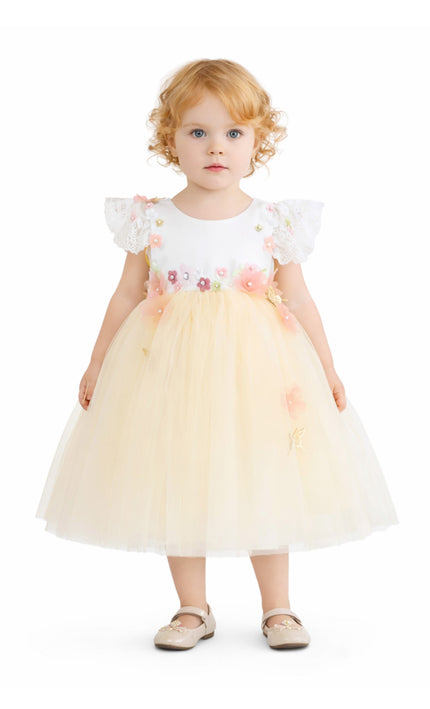 kids atelier Tulleen Yellow Madrone Fairy Dress