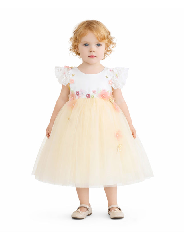 kids atelier Tulleen Yellow Madrone Fairy Dress