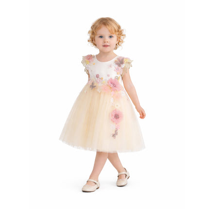 kids atelier tulleen Cream Rosslyn Dress