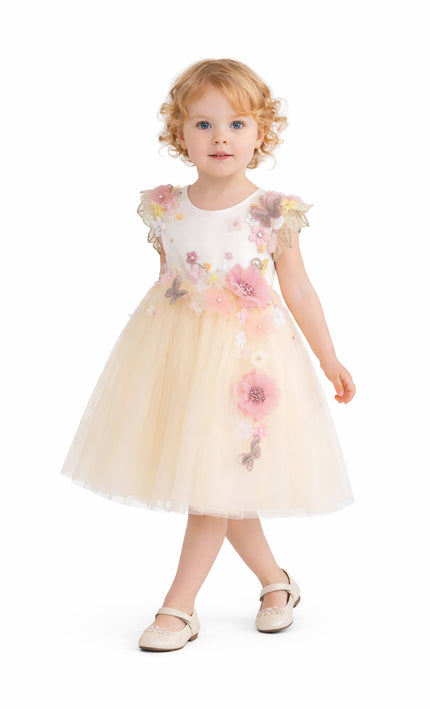 kids atelier tulleen Cream Rosslyn Dress