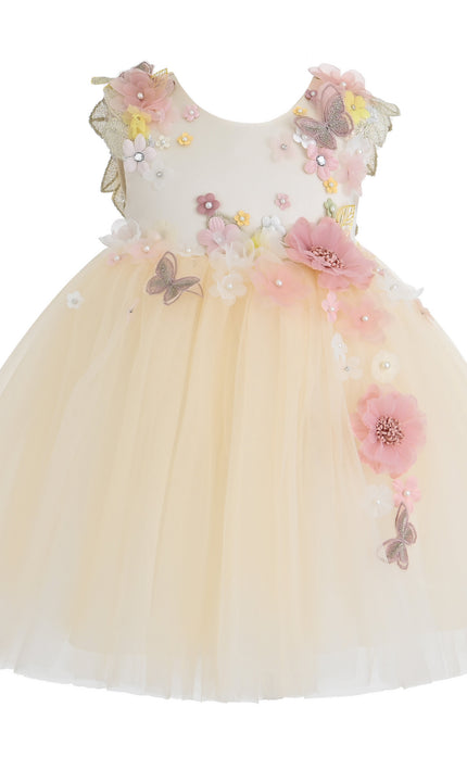 kids atelier tulleen Cream Rosslyn Dress
