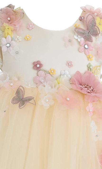 kids atelier tulleen Cream Rosslyn Dress