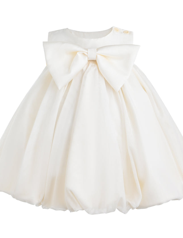 kids atelier tulleen Beige Aileen Bow Dress