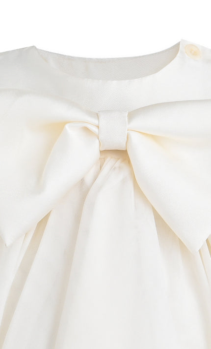 kids atelier tulleen Beige Aileen Bow Dress